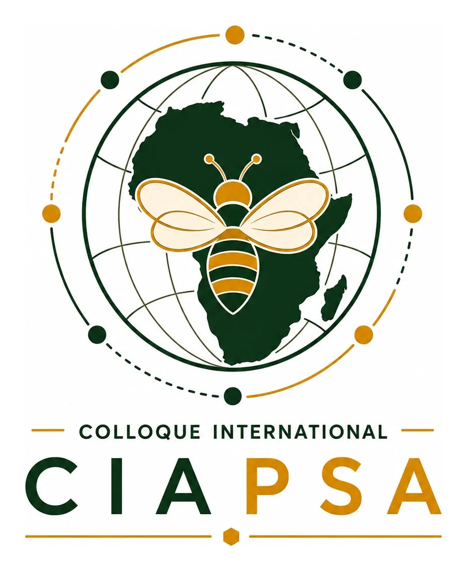 CIAPSA, international symposium: a bee over a map of Africa, inside a globe